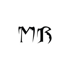 MR monogram logo design letter text name symbol monochrome logotype alphabet character simple logo