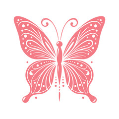 Minimalist Butterfly Outline Illustration