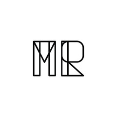 MR monogram logo design letter text name symbol monochrome logotype alphabet character simple logo