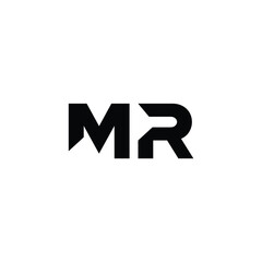 MR monogram logo design letter text name symbol monochrome logotype alphabet character simple logo