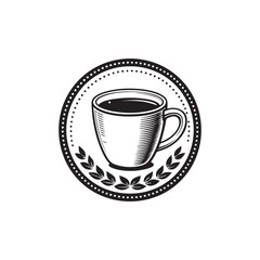 coffee mug vector silhouette clip art logo design