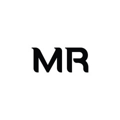 MR monogram logo design letter text name symbol monochrome logotype alphabet character simple logo