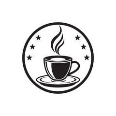 coffee mug vector silhouette clip art logo design