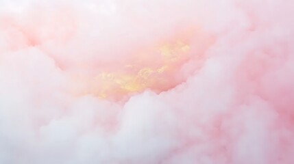Fototapeta premium Pink and Gold Cloudscape Abstract Art