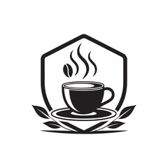 coffee mug vector silhouette clip art logo design