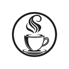 coffee mug vector silhouette clip art logo design
