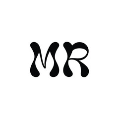 MR monogram logo design letter text name symbol monochrome logotype alphabet character simple logo