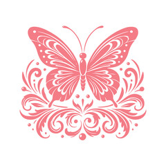 Fototapeta premium Elegant Butterfly Silhouette Vector Design