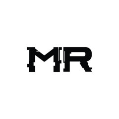 MR monogram logo design letter text name symbol monochrome logotype alphabet character simple logo