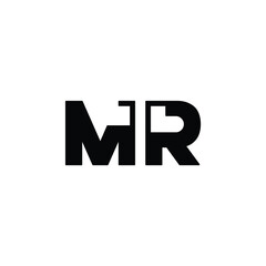 MR monogram logo design letter text name symbol monochrome logotype alphabet character simple logo