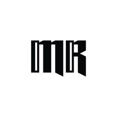 MR monogram logo design letter text name symbol monochrome logotype alphabet character simple logo