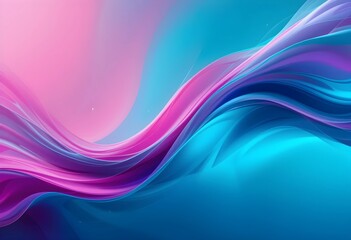 Fototapeta premium Abstract Flowing Gradient Design with Vibrant Shades of Pink, Purple, and Blue - A Modern and Elegant Digital Artwork 