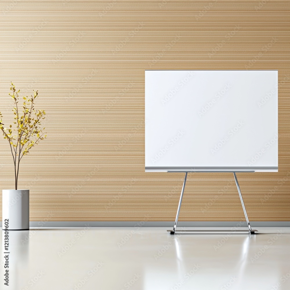 Poster Collaborative whiteboard session office space digital workspace modern environment wide angle virtual brainstorming concepts