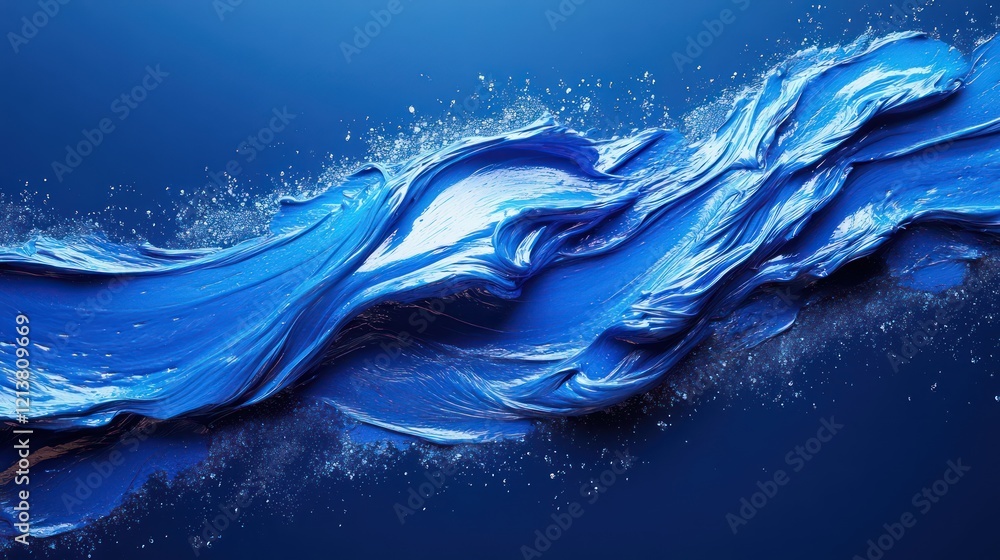 Poster abstract blue wave: a dynamic swirl of color and texture