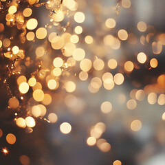 Obraz premium A blurry image of Christmas lights with a lot of small, bright