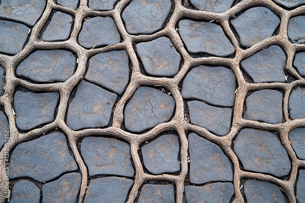 Poster green infrastructure concepts textured surface with a pattern resembling cracked earth or stone.