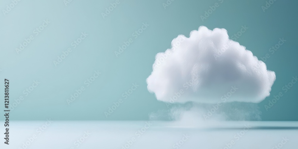 Poster cloud computing symbolic display minimalist environment copy space abstract viewpoint for digital co