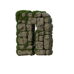 3D Stone Letters isolated