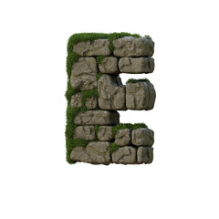 3D Stone Letters isolated