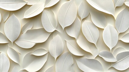 Elegant Seamless 3D Leaf Pattern for Luxury Nature Backgrounds and Designs