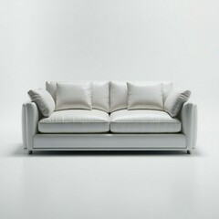 white sofa on a white background