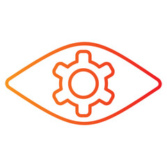 vision vector single icon with a line gradient style