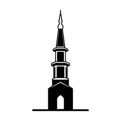 Stylized Minaret Symbol for Religious Heritage Themes