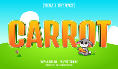 carrot editable text effect
