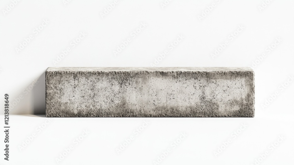 Poster textured concrete block on white background for design projects