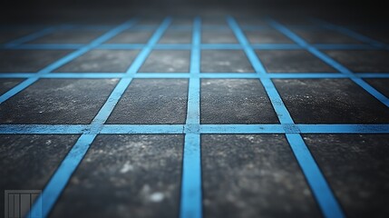 Blue Lines Across Dark Textured Surface