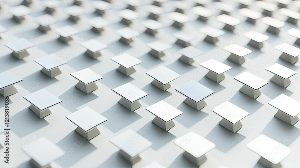 Aufkleber abstract pattern of metallic squares on modern textured surface
