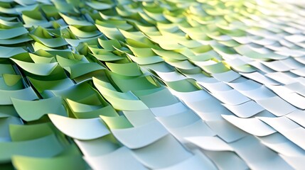 Obraz premium Abstract green and white squares background texture, digital art