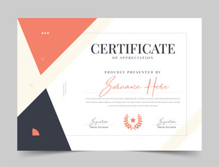Certificate of appreciation, Clean modern certificate with badge