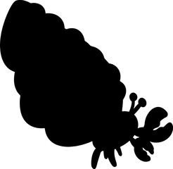 hermit crab sea animal silhouette © Attachai
