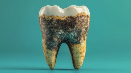 3D Tooth Decay,tooth character with toothbrush ,Dental care illustration set,wisdom,childrens dentistry concept,pain and lean on other teeth cause of tooth decay,dental care for kids.