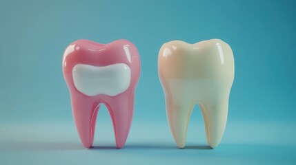 3D Tooth Decay,tooth character with toothbrush ,Dental care illustration set,wisdom,childrens dentistry concept,pain and lean on other teeth cause of tooth decay,dental care for kids.