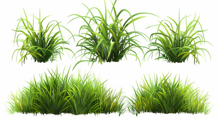Fototapeta premium grass field cut out green transparent background,generative ai