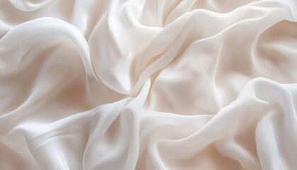 Fototapeta premium Draped Cream Colored Fabric Soft Texture Background