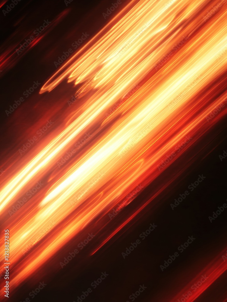 Aufkleber dynamic streaks of light in warm hues creating a sense of motion and abstract energy on dark backgro