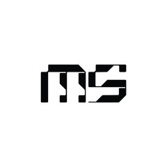 MS monogram logo design letter text name symbol monochrome logotype alphabet character simple logo