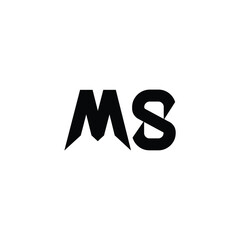 MS monogram logo design letter text name symbol monochrome logotype alphabet character simple logo