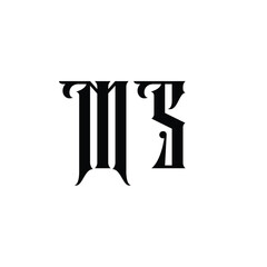 MS monogram logo design letter text name symbol monochrome logotype alphabet character simple logo