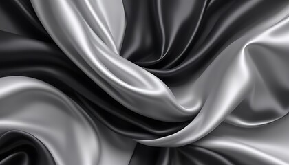 Fototapeta premium Piece of fabric with a black and white pattern