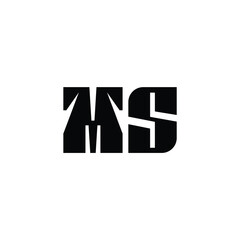 MS monogram logo design letter text name symbol monochrome logotype alphabet character simple logo