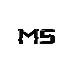 MS monogram logo design letter text name symbol monochrome logotype alphabet character simple logo