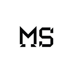 MS monogram logo design letter text name symbol monochrome logotype alphabet character simple logo