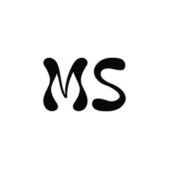 MS monogram logo design letter text name symbol monochrome logotype alphabet character simple logo