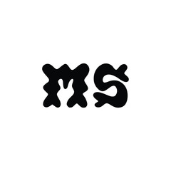 MS monogram logo design letter text name symbol monochrome logotype alphabet character simple logo