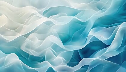 Obraz premium Abstract Blue and White Wave Pattern Design