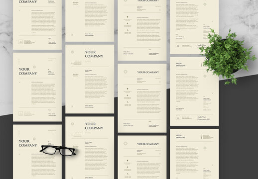 Cream And Black Letterhead